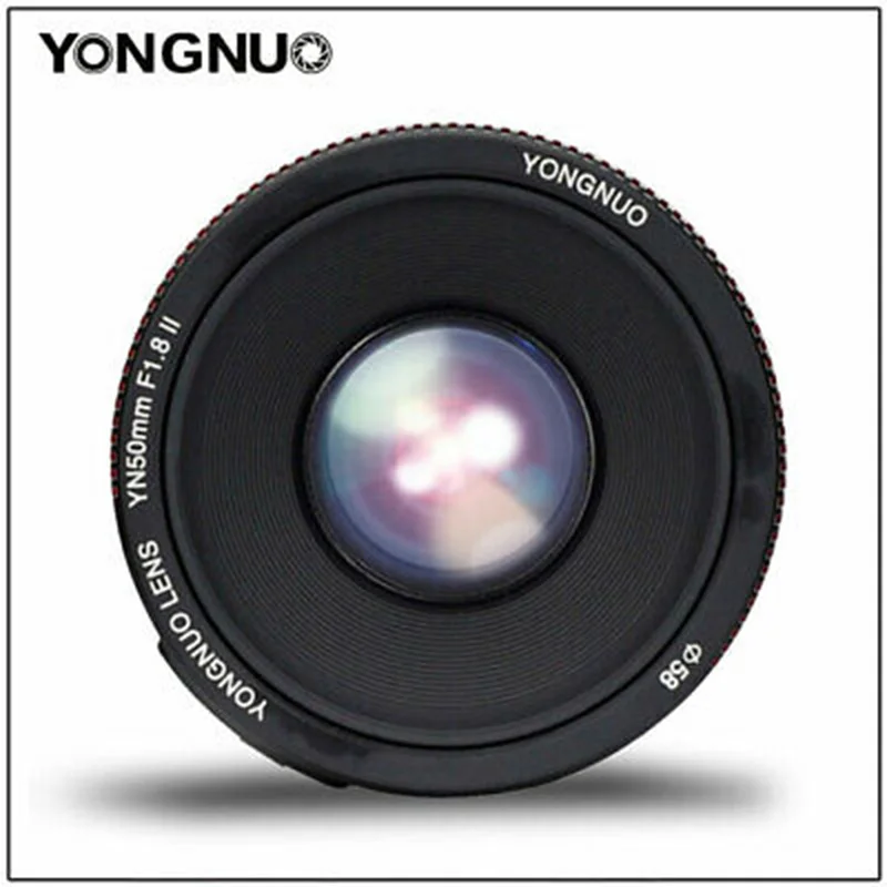 Объектив YONGNUO YN50mm F1.8 II с большой диафрагмой компактный объектив автофокусом