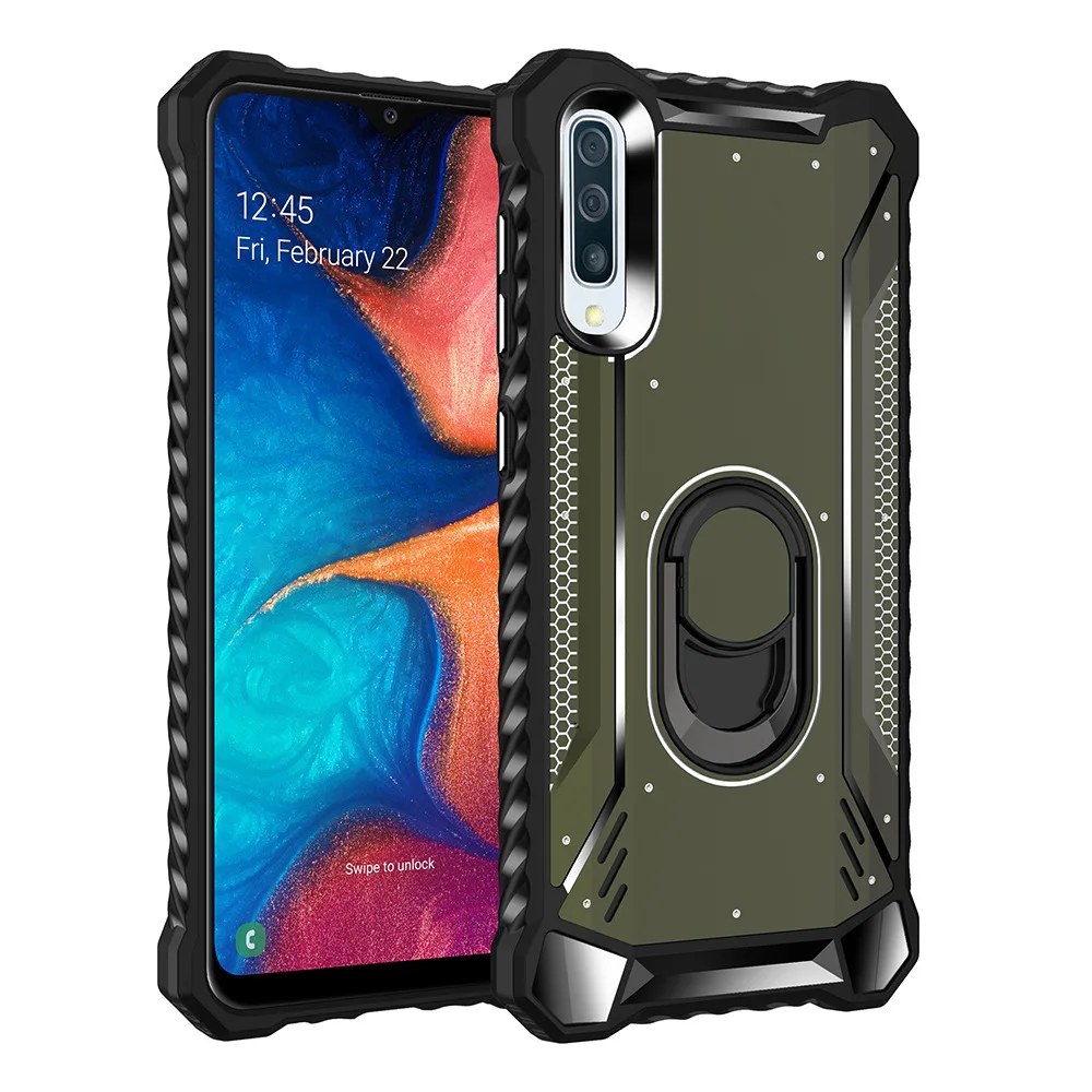 Чехол-броня для samsung A70 с алюминиевым металлическим кольцом, сверхпрочная защитная задняя крышка для samsung Galaxy S10 S9 Note 10 Plus S10e чехол