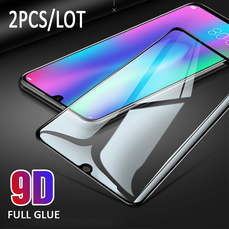 2pcs 9d tempered glass for huawei p smart 2019 screen protector protective full glue cover film psmart huawey huaway | Мобильные