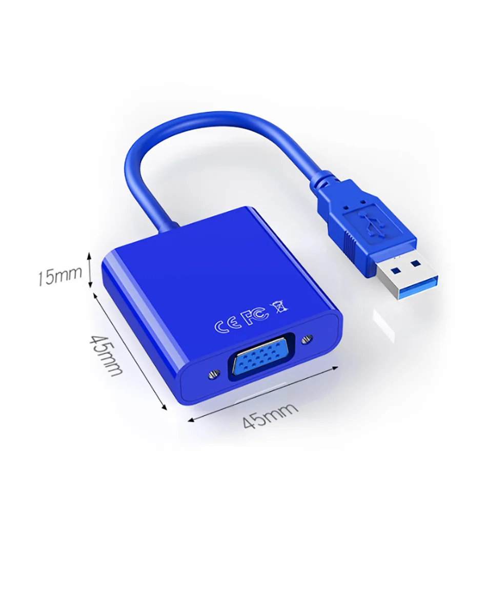 HD 1080P USB 3,0 к VGA конвертер адаптер usb-кабель для VGAExternal Видеокарта Multi touch монитор адаптер для Windows 7/8/10