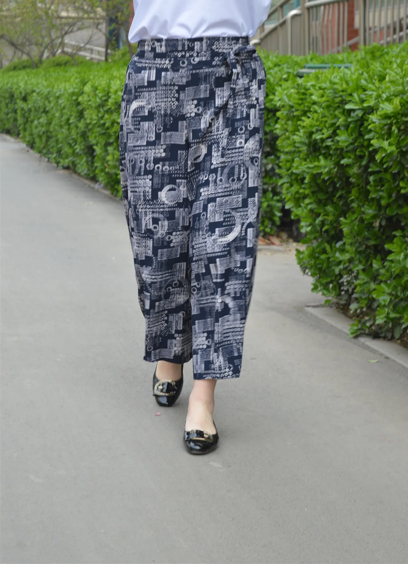 Pantalon, широкие штаны, Femme размера плюс, 3XL, женские осенние брюки, спортивные штаны с принтом, Pantalon, женские, Mujer, DJ316