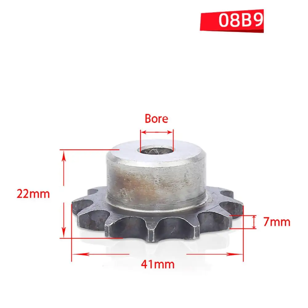 1Pcs A3 Steel 08B Chain Drive Sprocket 9-24 Tooth Roller Chain Gear Pitch 12.7mm Industrial Sprocket Wheel afbeelding