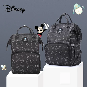 

Disney Black Mummy Bag usb Diaper Bag Baby Bare Large Capacity Maternity Bag Waterproof Diaper Backpack Mom Travel Handbags New