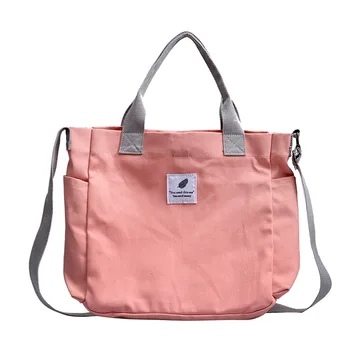 

New Canvas Shoulder Bags Environmental Shopping Bag Tote Package Crossbody Bags Purses Casual Handbag For Women