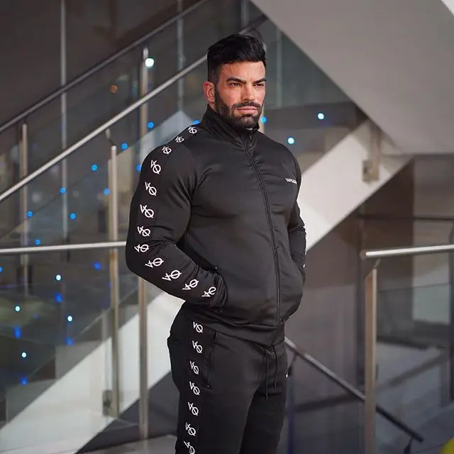 

Muscle Fitness Men's Brother Spring And Autumn Running Long Sleeve Slim Fit Zipper Sports Casual Cardigan Coat
