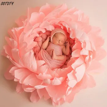 

OOTDTY Baby Flower Shaped Posing Container Baby Bed Newborn Big Petal Photography Props Infant Photo Shooting Accessories