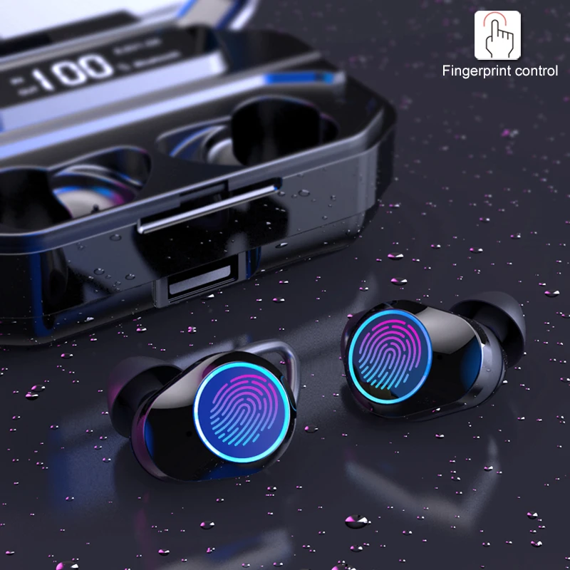 Min G02 TWS 5.0 Bluetooth Earphone Stereo Wireless 3300mAh LED display with Smart Power Bank gaming headset for xiaomi huawei