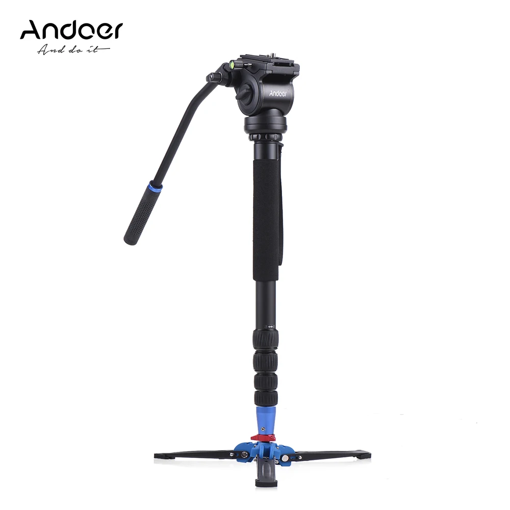 

Andoer 172cm/67.7" Professional DSLR Camera Tripod Monopod Unipod Camera Stand Support w/ Fluid Draft Hydraulic Damping Head