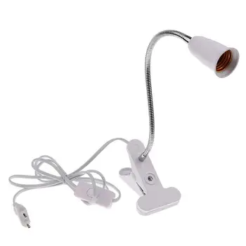 

E27 Socket Bulb Clip Clamp with Plastic Cable Lamp Base EU Plug