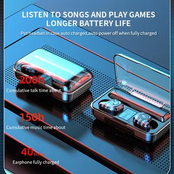 

New Wireless Bluetooth 5.0 Portable Business Earphone Stereo Noise Reduction Earpiece With Mic IPX7 Sports Waterproof Earpiece