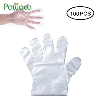 

500pcs 100pcs Plastic Gloves Food Preparation Gloves Disposable Catering Cleaning Hair Dye PE Gloves for Restaurant Hotel BBQ