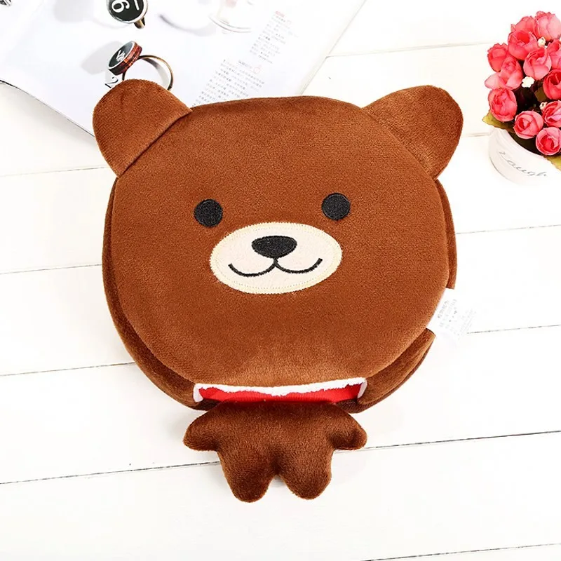 Small Bear USB Порты и разъёмы с подогревом Мышь коврик зима теплая Мышь Pad, одежда с рисунком из мультфильма на плюшевая грелка для рук с подогревом Мышь коврик с напульсник животных Форма - Цвет: Small Bear