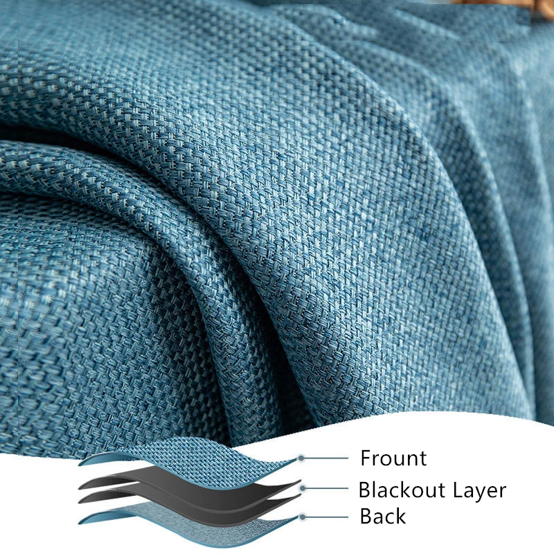 Blackout Curtains 350cm Custom Made Faux Linen 80%-90% Blackout for Bedroom Living Room