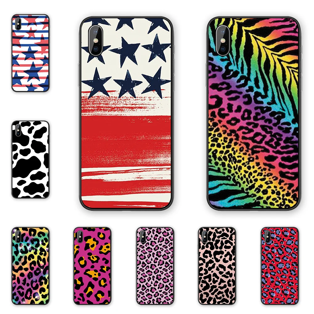 Baby diapers Leopard star Silicone soft Cases cover For iphone XR X XSMAX 5 5S 6 6S 7 8 Plus 11 11ProMax Coque Funda | Мобильные