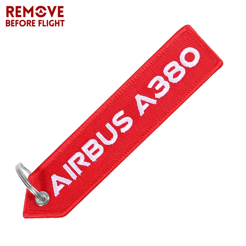 AIRBUS A380 Keychain Double-sided Embroidery A320 Aviation Key Ring Chain for Aviation Gift Strap Lanyard A350 Keychains (1)