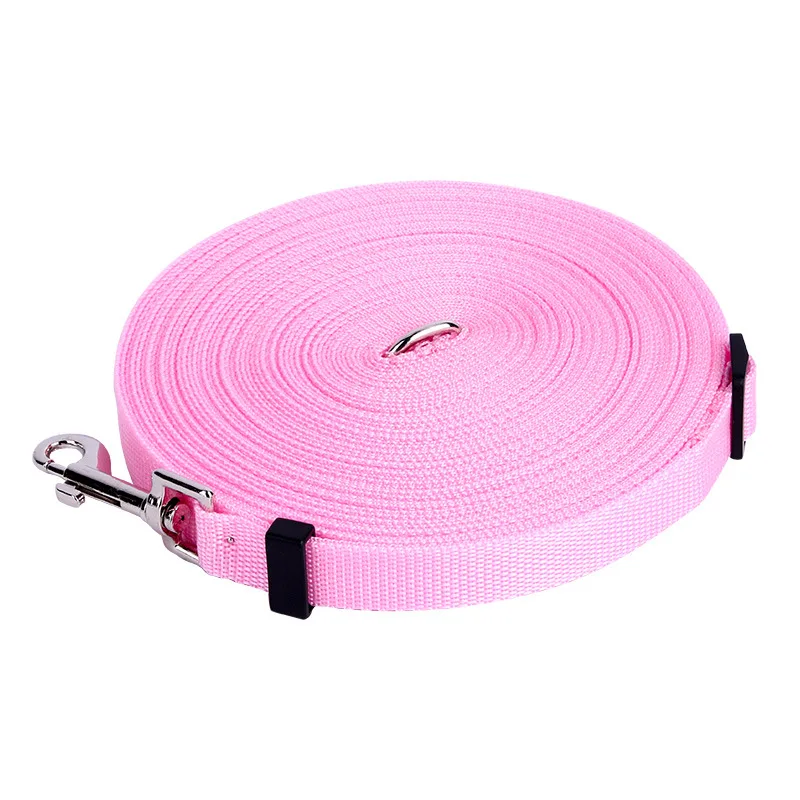 NEW PINK Поводок для собак, кошек, нейлон, поводок для собак, выбранный Размер 1,5 м, 1,8 м, 3 м, 6 м, 9 м, уличная безопасность, тренировочный поводок для собак - Цвет: NEW PINK
