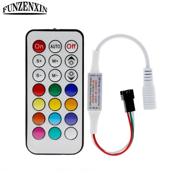

DC5V-24V DC 21-Key Wireless RF Controller For WS2812B WS2811 RGB LED Strip