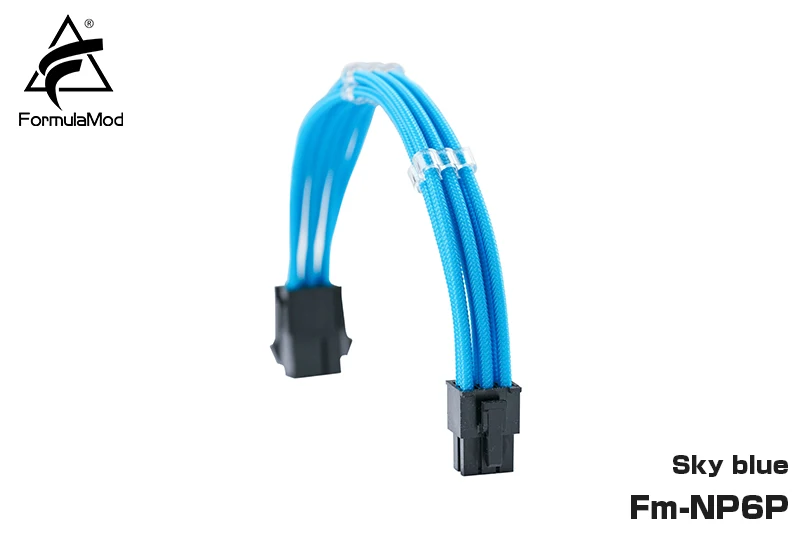 thumbnail image 1 of FormulaMod Fm-NP6P PCI-E 6Pin Power Extension Cable For Motherboard/GPU 6 Pin 18AWG Solid Color Extension Cables With Cable Comb, 1 of 5