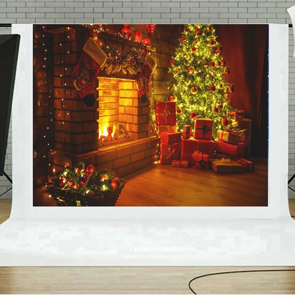 Navidad рождественские украшения для дома Рождественский подарок фоны Виниловые Настенные 5x3FT цифровой фон фотостудия