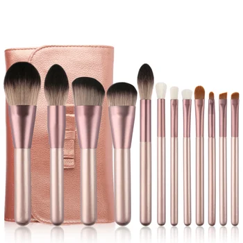 

Genuine FEIOULAI 12Pcs Makeup Brushes Tool Set Cosmetic Powder Eye Shadow Foundation Blush Blending Beauty Make Up Brush