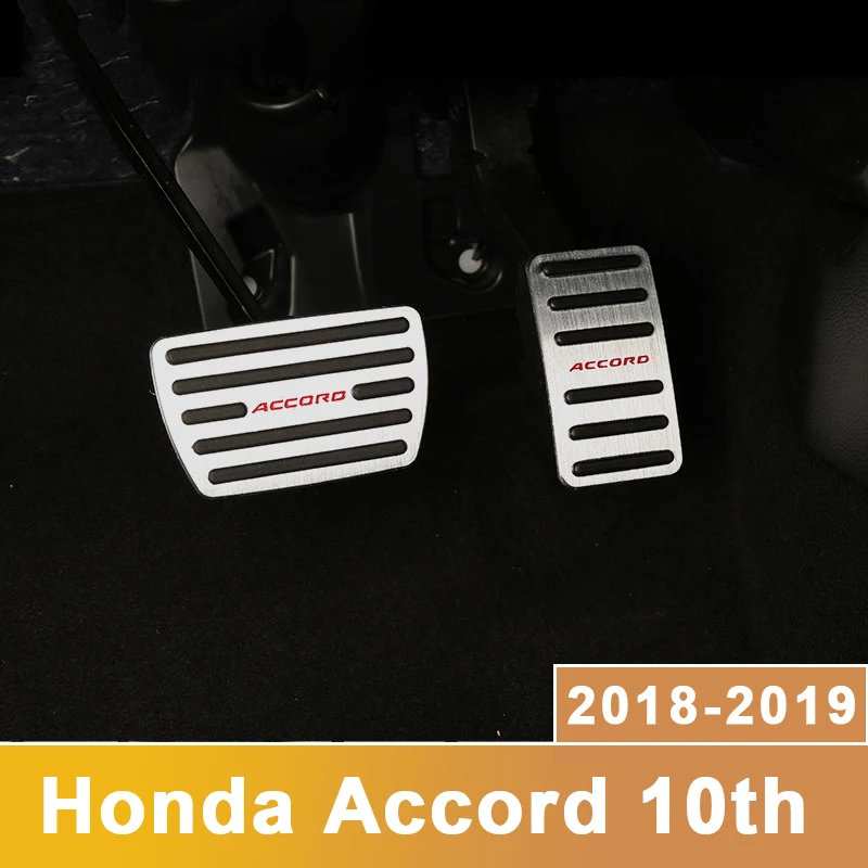 Алюминиевый сплав автомобиль Стайлинг акселератора педаль тормоза нескользящий коврик чехол для Honda Accord 10th