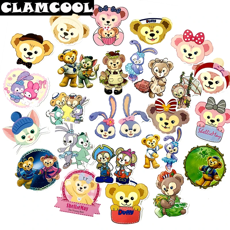 

36Pcs Girl Series Duffy Bear Ballet Rabbit Sticker For scrapbooking Skateboard Guitar Motorcycle Decorative Luggage Suitcase
