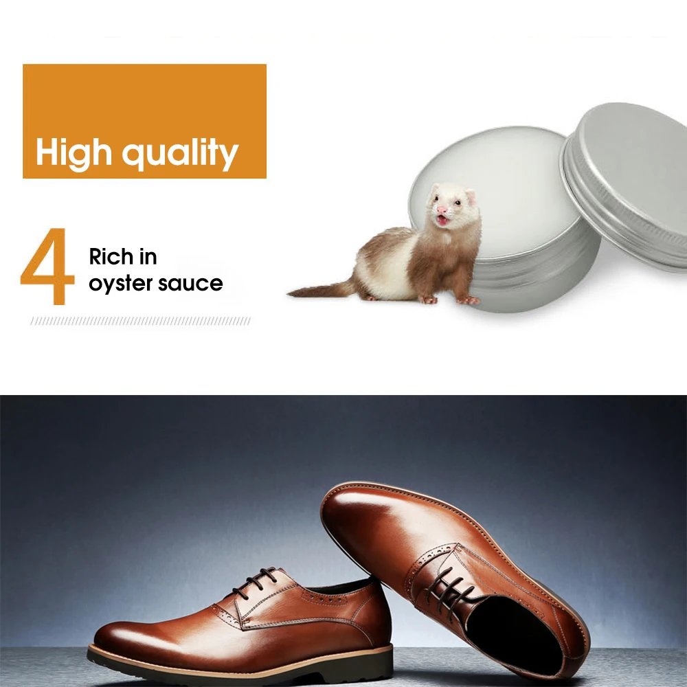 50ml Car Leather Paint Care Polishing Refurbishing Cleaner Mink Oil for Car Seat Sofa Cleaning Cream Anti-dry Cracking Paste