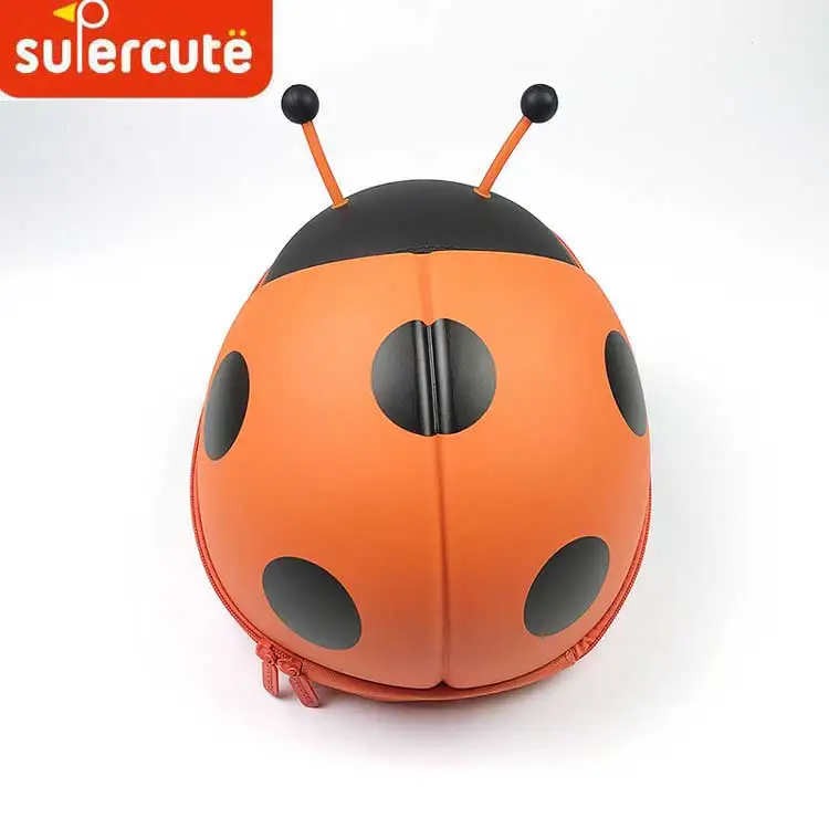 От 3 до 8 лет 3D милые Mochila Божья коровка рюкзаки для девочек и мальчиков рюкзаки для путешествий уличная детская сумка на подарок легкая Высококачественная - Цвет: Orange Backpack