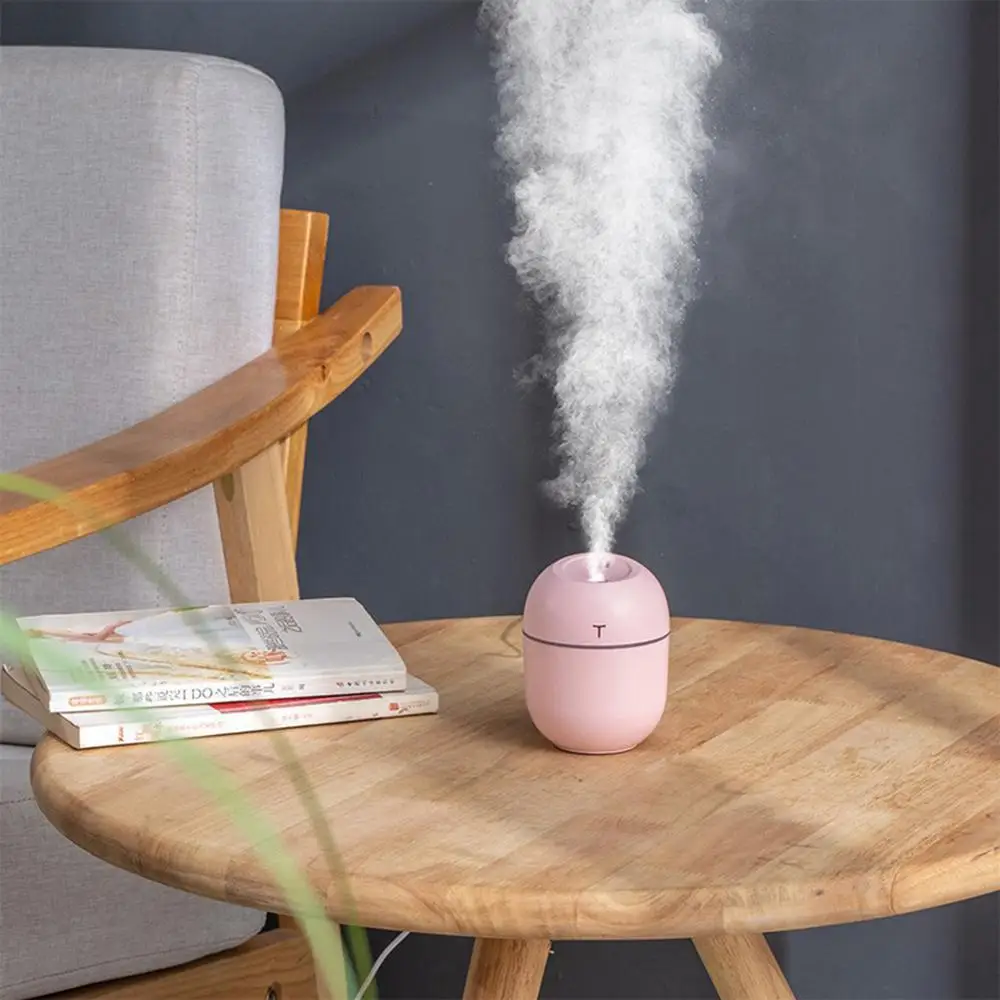 

Home Mist USB Humidifier 200ml Water Tank Mini Quiet Bedroom LED Air Humidifier