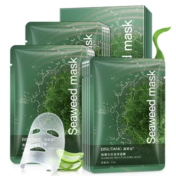 

10 Pieces Seaweed Moisturizing Mask Shrinkage Pores Moisturizing and Effective Replenishing Surface Film Skin Care Products