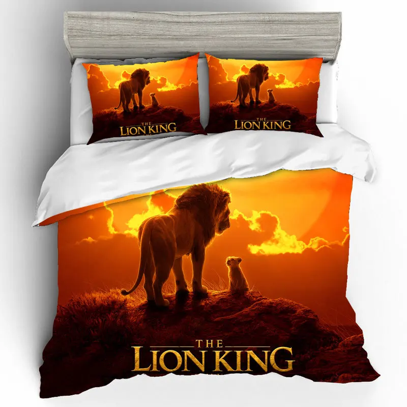 

The Lion King High Qualified Luxury King Size Bedding Set Duvets And Linen Sets 3D Home Textiles Bedding Set And Bed Linen