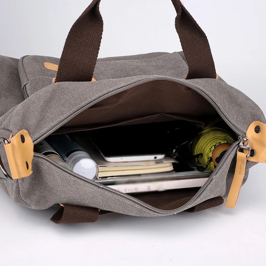Women Canvas Casual Shoulder Bag Travel Handbag Ladies Zipper Large Capacity Crossbody Messenger Bag Bolsa Feminina Dropship#10