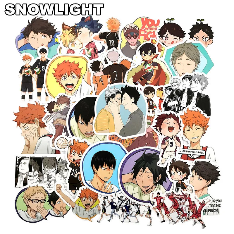 10/50pcs/set Japan Anime Haikyuu Volleyball Cartoon Children Stickers Skateboard Guitar Suitcase Waterproof Sticker Kids Toys