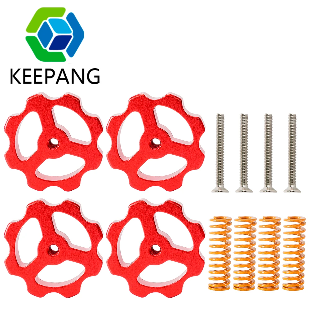 Aluminum Alloy Leveling Nuts Kit 3d Printer Bed Leveling Screws 4