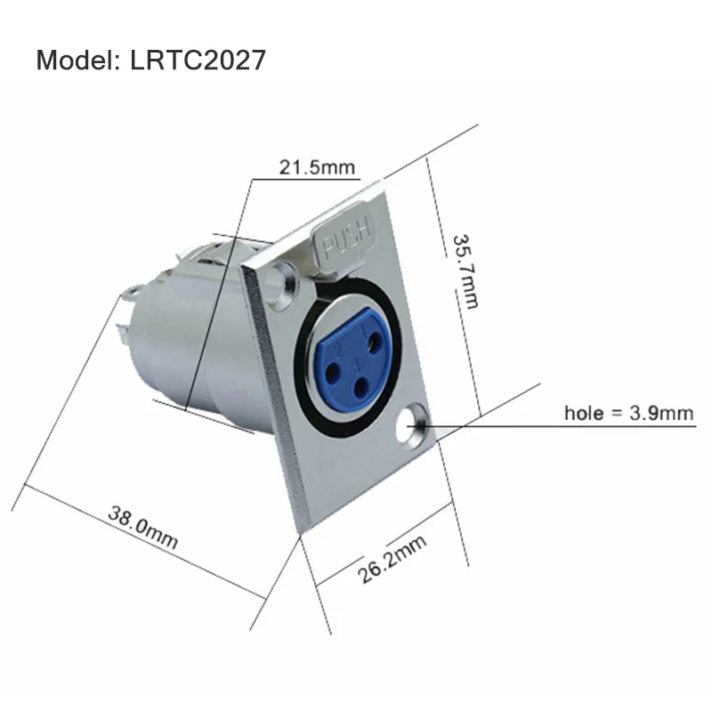 100 шт./лот 3 булавки XLR Женский Шасси Push-type Женский XLR панель для розетки крепление XLR разъем в розетку разъем оптовая продажа