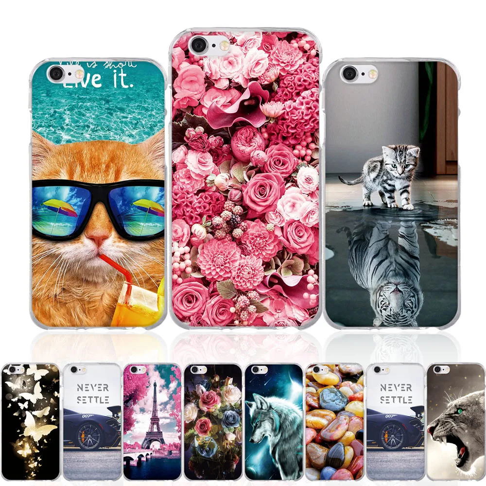 Мягкий Ультратонкий силиконовый чехол для Apple iPhone 6 6s X 5 5S SE чехлы с 3D рисунком 7 8 6S |