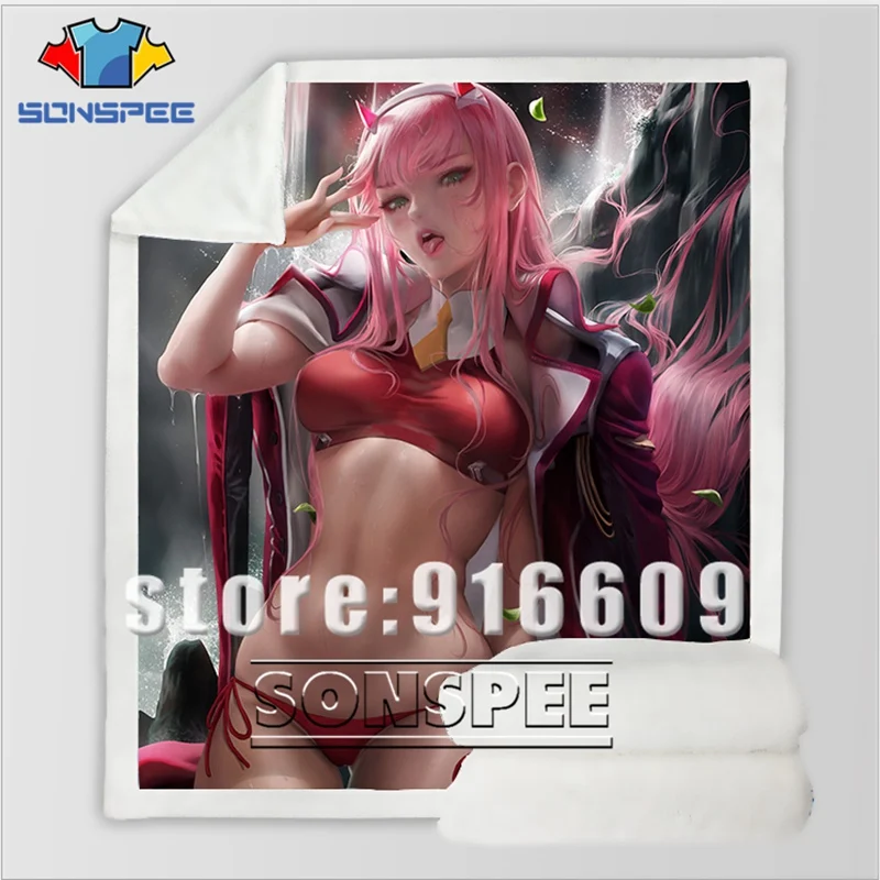 DARLING in the FRANXX Zero Диван Постельные принадлежности бархат узорчатый офис Harajuku зимнее теплое Покрывало Постельное белье путешествия одеяло Стёганое одеяло - Цвет: 27