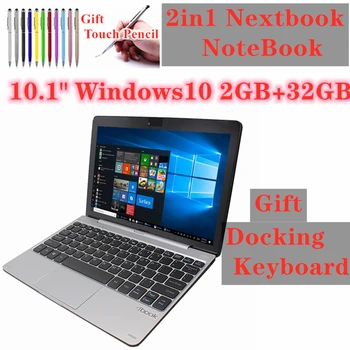 32-bit OS Windows 10 10.1inch 2in1 Tablet PC Z3735F Quad core 1280*800 IPS Ultra Slim 2GB+32GB Wifi With Pin Dock keyboard 1