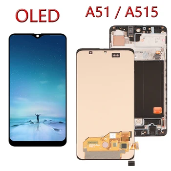 

6.5 Inch OLED A51 Screen For Samsung Galaxy A51 Lcd A515F A515F/DS,A515FD LCD Display with frame Digitizer Sensor Assembly