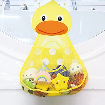 

New Bath Toy Organizers,Cute Toddler Toy Storage Caddy,Bathtub Toy Storage Bags For Kids Baby Bathroom Quick Dry With 2 Strong S
