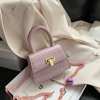 

Cute Mini Totes Stone Pattern PU Leather Crossbody Bags For Women 2020 Solid Color Shoulder Handbags Female Cross Body Bag