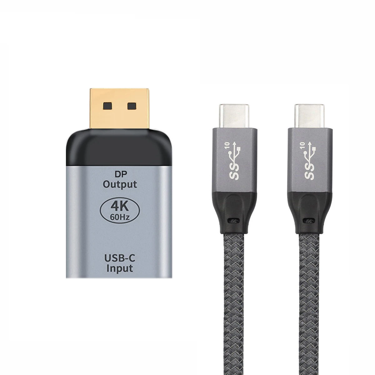 

10Gbps 100W Cable USB-C Type C Female Source to Displayport DP Sink HDTV Adapter 4K 60hz 1080p for Tablet & Phone & Laptop