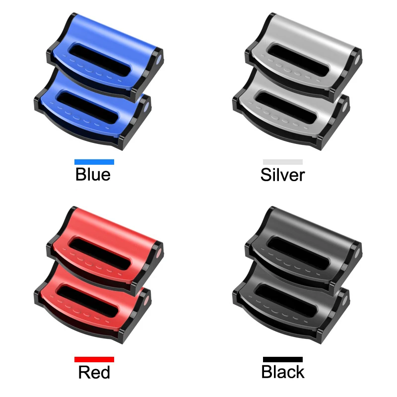 Universal Car Seat Belts Clips Safety Adjustable Auto Stopper Buckle Plastic Clip 4 Colors Interior Accessories Car Safety 2pcs