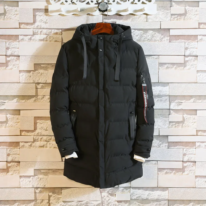 Popular 2019 Winter Men's Long Parkas Thick Hooded Collar Coats Men Overcoats Casual Army Jackets Male Hoodies Jacket Man Brand Clothing