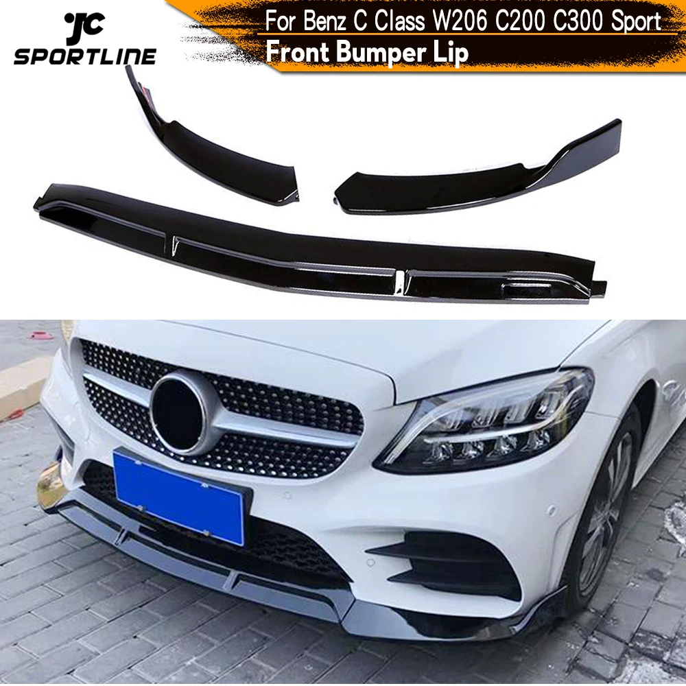Передний бампер для Mercedes-Benz C Class W206 C200 C300 Sport 2019 2020 разветвители губ из настоящего