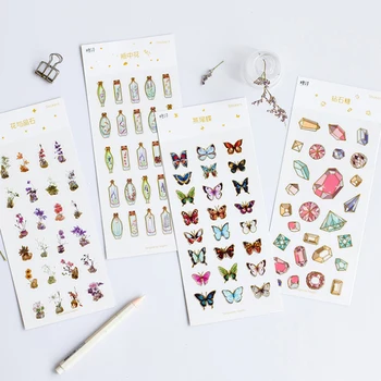 

1pcs/lot Kawaii Hot Stamping Series Diamond Candy Flowers Diary Stickers Decoration Scrapbooking DIY Sticker Stationery