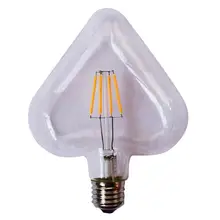 Эдисон светодиодный нити серии Светодиодная лампа 4 Вт 110-220v Серебряная лампа голова пятиконечная звезда любви Алмазная лампа продвижение