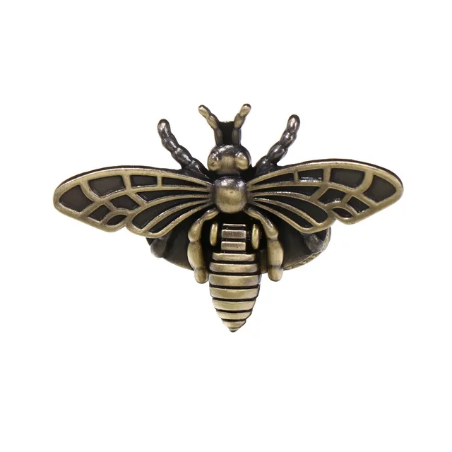 New Fashion Retro Bee Clasp Turn Lock Switch Spring Lock Metal Hardware For Diy Accessories For Handbag Shoulder Bag Purse Bronze-Bee