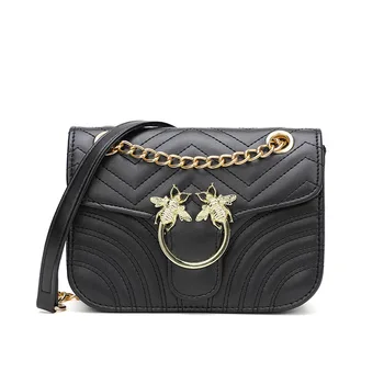 

Bag Women's 2019 New Style Korean-style Elegant Stylish Bag Fresh Bees Shoulder Cross-body Square Sling Bag a Generation of Fat