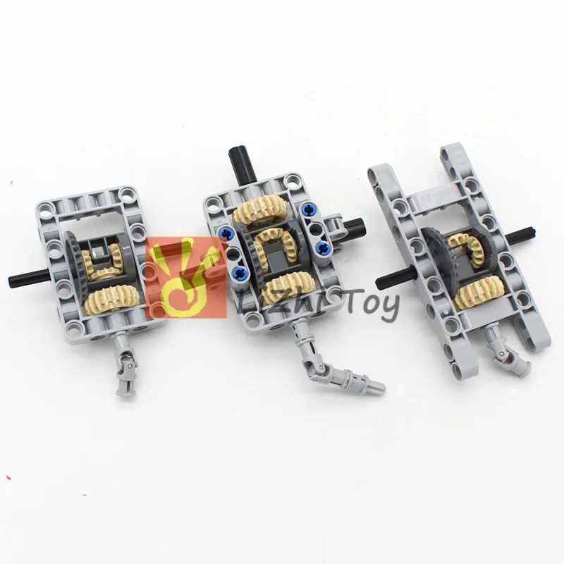 MOC Technic комплект дифференциалов в раме детали шасси строительных блоков для